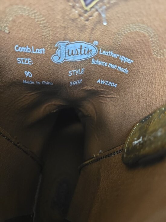 Justin Men\'s 3902 Jeb Roper Apache Stampede Soft Toe Boot Tan Size 9D main image 7